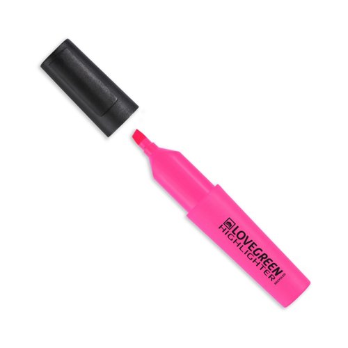 LoveGreen Recycled Highlighter Pink (Pack 10) LGHL08-1