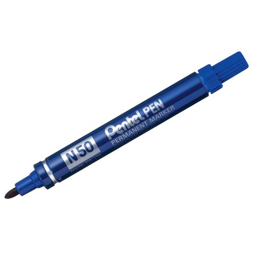 Pentel N50 Permanent Marker Bullet Tip Blue N50-C