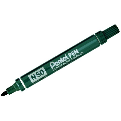 Pentel N50 Permanent Marker Bullet Tip Green N50-D