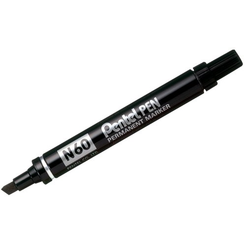 Pentel N60 Permanent Marker Chisel Tip Black N60-A