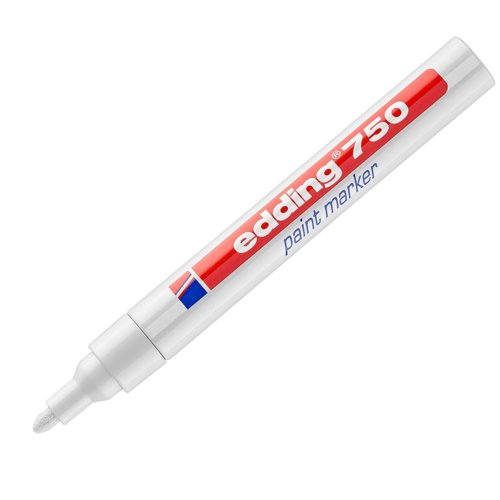 edding 750 Bullet Tip Paint Marker 2-4mm White 4-750049