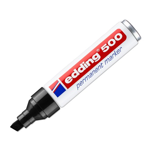 edding e500 Permanent Marker Chisel Tip 2mm Black 4-500001