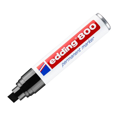 edding e800 Permanent Marker Pen Chisel Tip 4mm Black 4-800001
