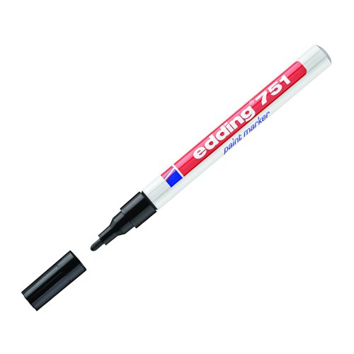 edding 751 Bullet Tip Paint Marker 1-2mm Black 4-751001