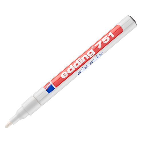 edding 751 Bullet Tip Paint Marker 1-2mm White 4-751049