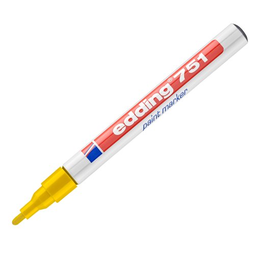 edding 751 Bullet Tip Paint Marker 1-2mm Yellow 4-751005