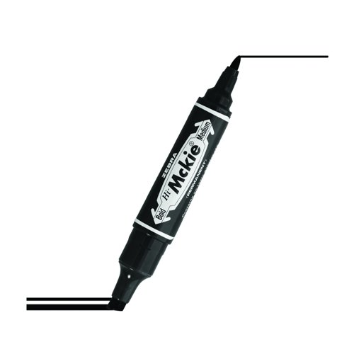 Zebra McKie Bold Twin Tip Permanent Marker Black 50251