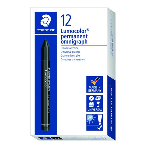 STAEDTLER Lumocolor Permanent Omnigraph Crayons Black 2369