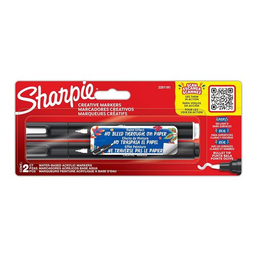 Sharpie Acrylic Creative Markers Black/White 2201181