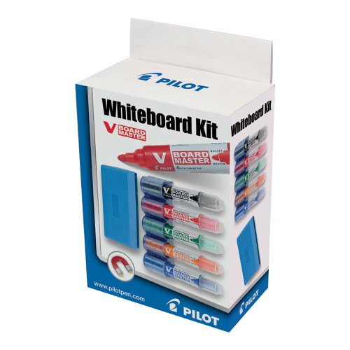 Pilot V-Board Master Whiteboard Marker Bullet Tip Assorted (Pack 5) +Eraser 3131910666301