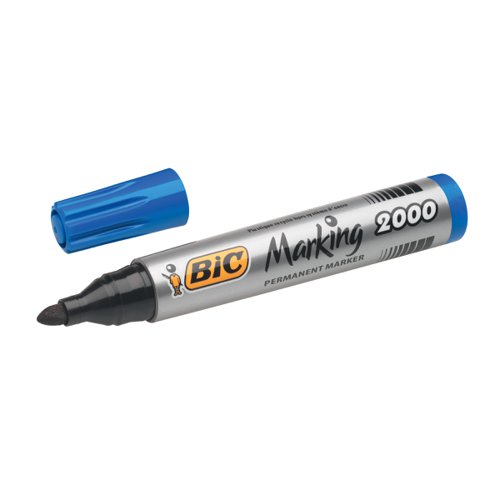 BIC Marking 2000 ECOlutions Permanent Marker Pen Bullet Tip Blue 8209143
