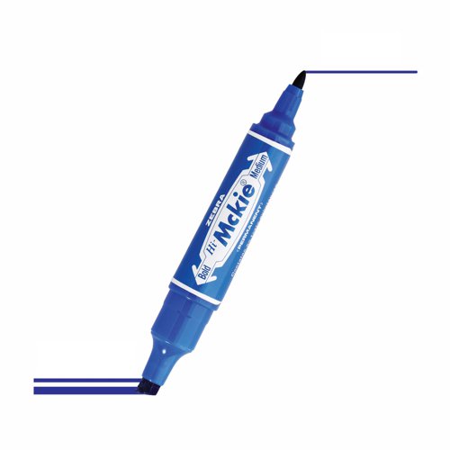 Zebra Mckie Bold Twin Tip Permanent Marker Blue 50252
