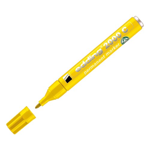 Edding 2000C Permanent Marker Bullet Tip Yellow (Pack 10) 4-2000C-YELLOW