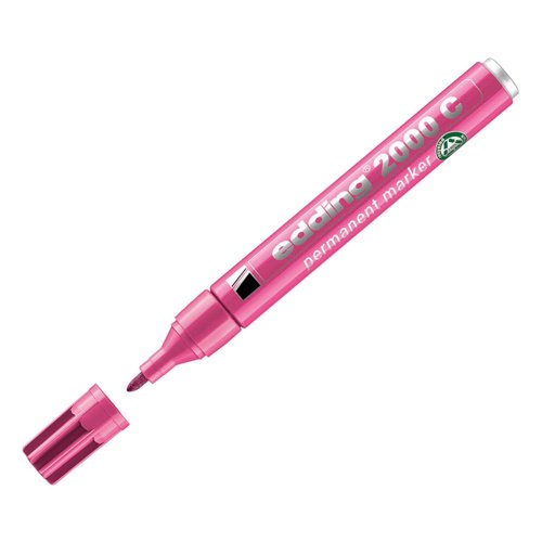 Edding 2000C Permanent Marker Bullet Tip Pink (Pack 10) 4-2000C-PINK
