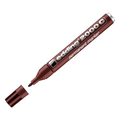 Edding 2000C Permanent Marker Bullet Tip Brown (Pack 10) 4-2000C-BROWN