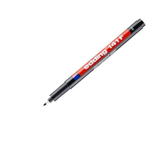 Edding 141 Permanent Markers Fine Black (Pack 10) 4-141001