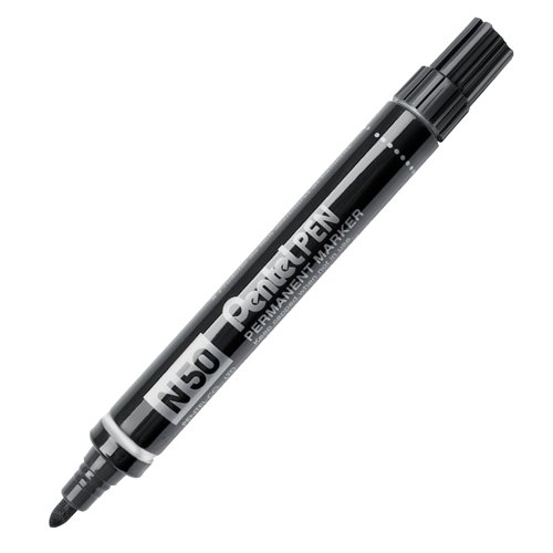 Pentel N50 Permanent Marker Bullet Tip Black (Single) N50-A