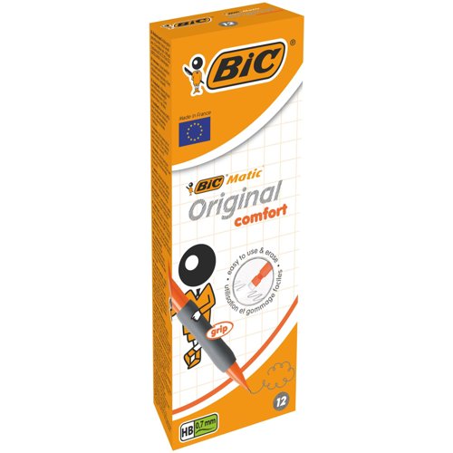 BIC Matic Grip Automatic Pencil 0.7mm Assorted Colours (Pack 12) 8902841