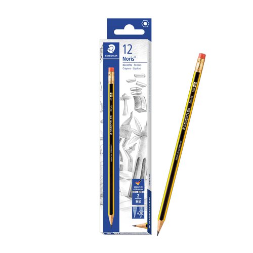 STAEDTLER Noris Pencil HB Rubber Tip 122-HBRT