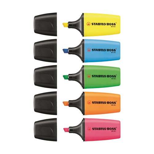 STABILO BOSS MINI Highlighters Assorted Colours (Pack 5) 07/5-2-01