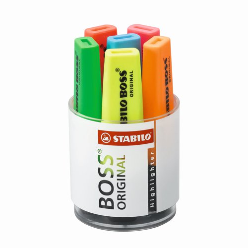 STABILO BOSS ORIGINAL Highlighter Deskset Assorted Colours (Pack 6) 7006