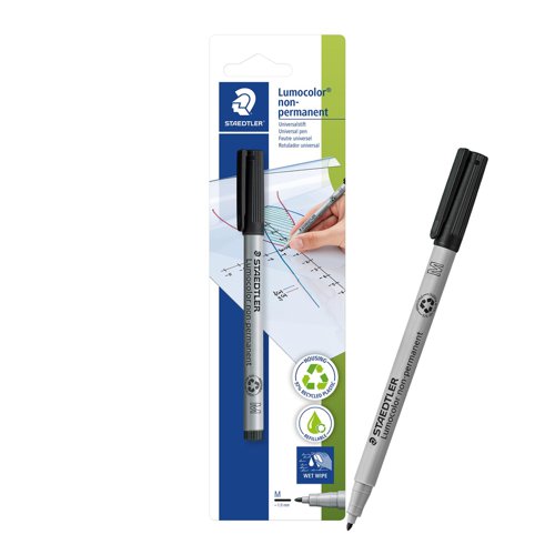 STAEDTLER Lumocolor Pen Water Soluble Medium 0.8mm Black 315-9