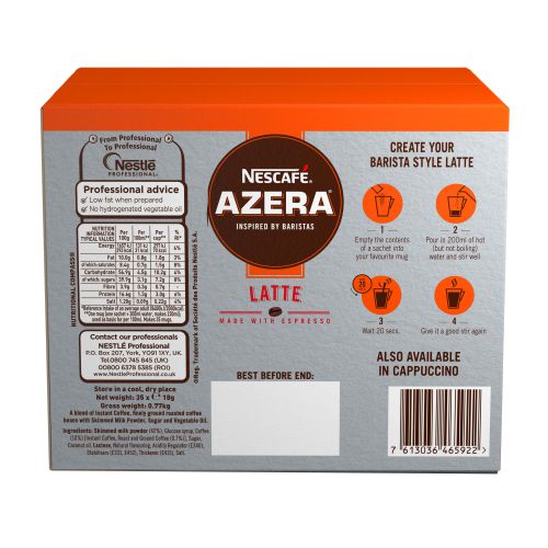 Nescafe Azera Speciality Latte Sachets (Pack 35)