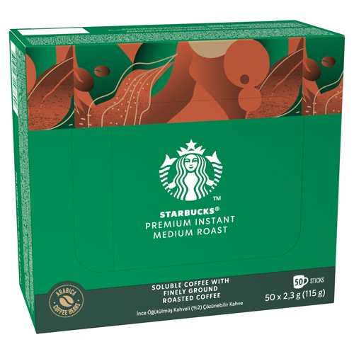 Starbucks Medium Roast Premium Instant Coffee Sachets (Pack of 50) 12604428