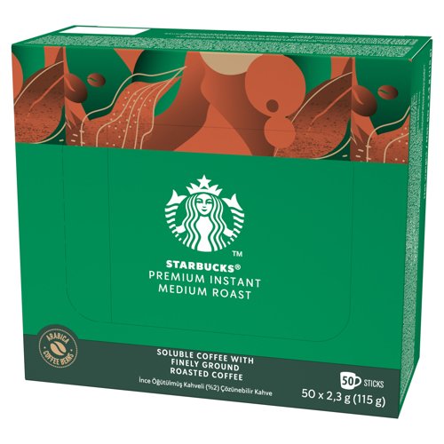 Starbucks Medium Roast Premium Instant Coffee Sachets (Pack of 50) 12604428