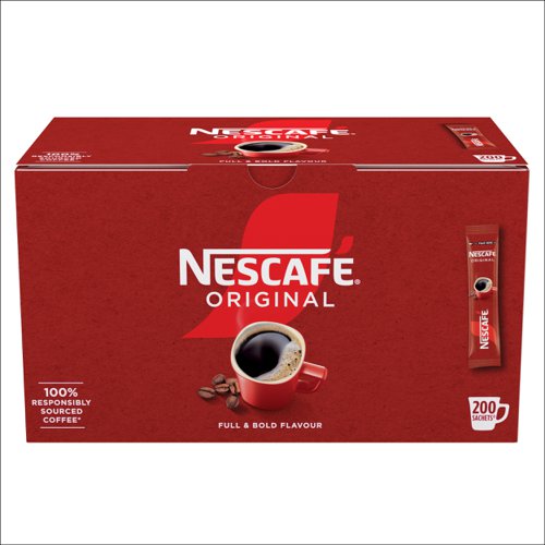 Nescafe Original Instant Coffee Granules Stick Sachets [Pack 200]