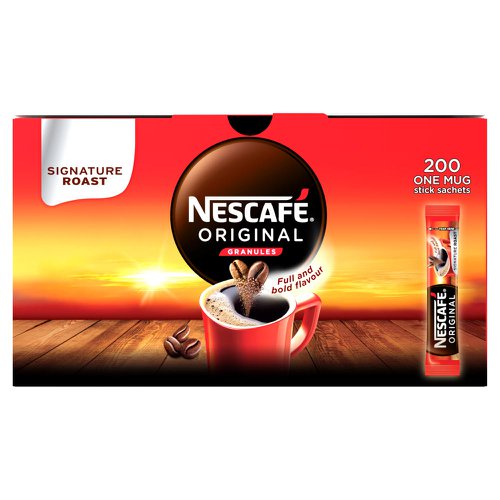 Nescafe Original Coffee One Cup Stick Sachet (Pack of 200) 12348358