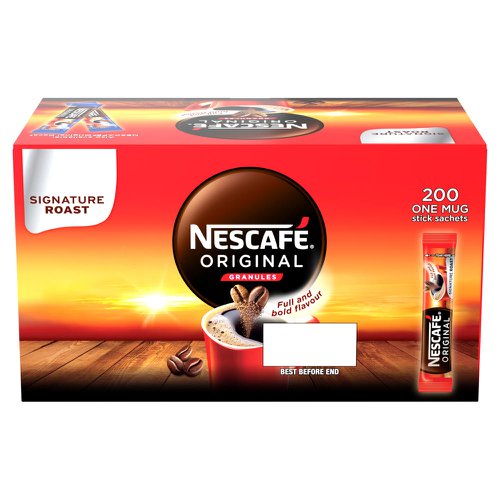 Nescafe Original Coffee One Cup Stick Sachet (Pack of 200) 12348358