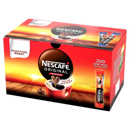 Nescafe Original Instant Coffee Sticks 1.8g (Pack 200) - 12348358