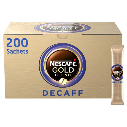 Nescafe Gold Blend Decaffeinated Instant Coffee Sticks (Pack 200) - 12439749