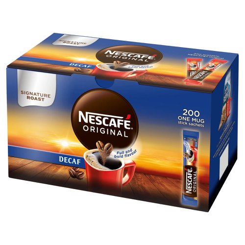 Nescafe Decaffeinated One Cup Sticks Coffee Sachets (Pack of 200) 12315595 - NL72758