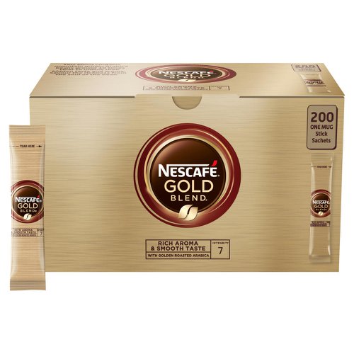 Nescafe Gold Blend One Cup Sticks Coffee Sachets (Pack of 200) 12340523 NL72757