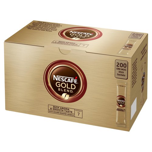 Nescafe Gold Blend One Cup Sticks Coffee Sachets (Pack of 200) 12340523 - NL72757