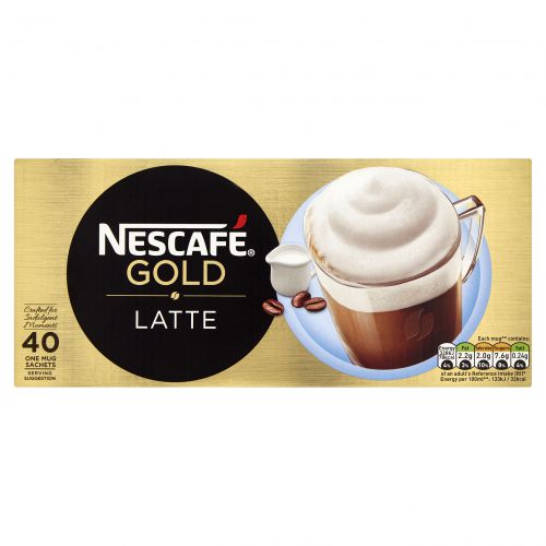 Nescafe Gold Latte Instant Coffee Sachets (Pack 40) 12405013  11319NE