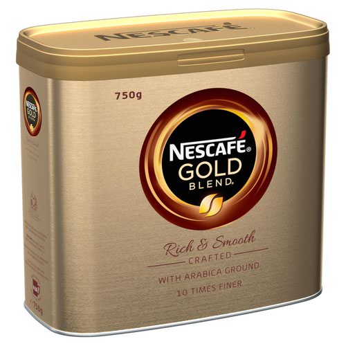 15065NT | Freeze Dried Soluble Coffee with Finely Ground Roasted Coffee.<br><br>NESCAFÉ GOLD BLEND is a premium instant coffee with a smooth, distinctive flavour and rich aroma. Our recipe contains mountain-grown Arabica beans ground 10 times finer, to unlock the soul of the bean. So prepare a cup, sit back and savour the moment with this quality blend.<br><br>NESCAFÉ GOLD BLEND is a premium instant coffee with a smooth, distinctive flavour and rich aroma. Our recipe contains mountain-grown Arabica beans ground 10 times finer, to unlock the soul of the bean. So prepare a cup, sit back and savour the moment with this quality blend.<br><br>For the Perfect Serve<br>Always use a dry measure and freshly boiled water (not boiling hot)<br>1 rounded teaspoon (minimum 1.8g) per mug<br>1 rounded tablespoon (minimum 6g) per pint<br>Store in a Cool, Dry Place<br>Best Before End: See Base