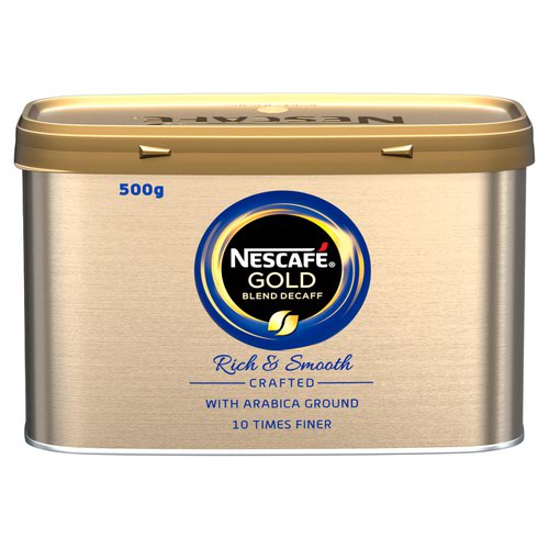 Nescafe Gold Blend Decaf Coffee Granules Office Catering Tin 500g 