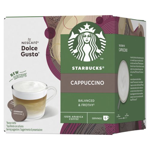 STARBUCKS by Nescafe Dolce Gusto Cappucino Coffee 12 Capsules (Pack 3) - 12397695