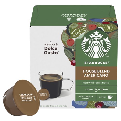 STARBUCKS by Nescafe Dolce Gusto Americano House Blend Coffee 12 Capsules (Pack 3) - 12397697 75923NE