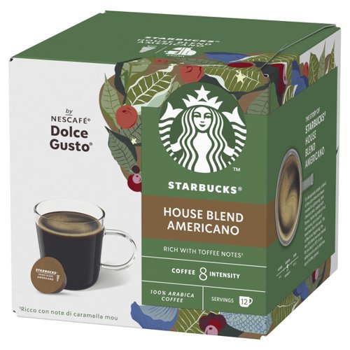 STARBUCKS by Nescafe Dolce Gusto Americano House Blend Coffee 12 Capsules (Pack 3) - 12397697 75923NE
