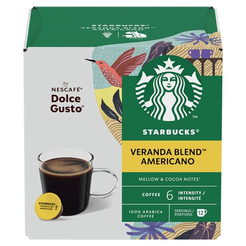 STARBUCKS by Nescafe Dolce Gusto Americano Veranda Blend Coffee 12 Capsules (Pack 3) - 12397698 75916NE