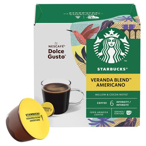 STARBUCKS by Nescafe Dolce Gusto Americano Veranda Blend Coffee 12 Capsules (Pack 3) - 12397698 75916NE