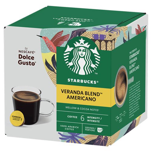 Nescafe Dolce Gusto Starbucks Americano Veranda Blend Coffee Pods (Pack of 36) 12397698 - NL92757