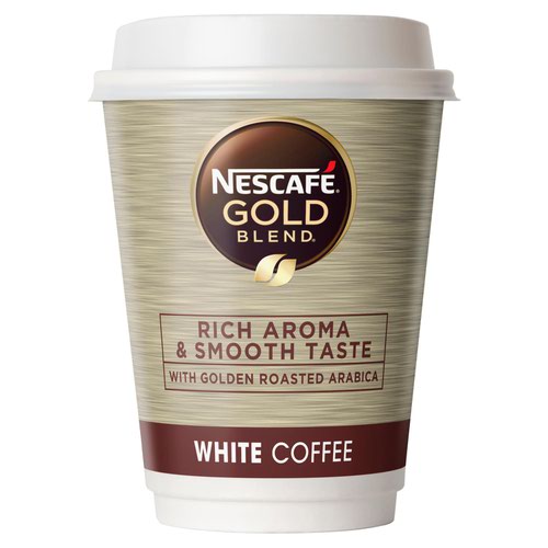 12033784 Nescafe And Go Gold Blend White Decaffeinated Pack of 8 