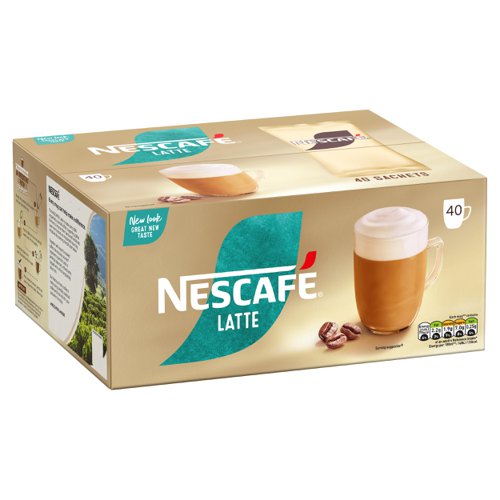 30386NE | Prepare delicious drinks for your customers or employees in moments with 40 individually portioned servings. This classic NESCAFÉ Latte drink is crafted by experts and can be prepared in your business or workplace in moments, whenever you feel like taking a break. Enjoy an expertly crafted combination of flavour and aroma in every cup of this milky latte.It All Starts With a NESCAFÉ Coffee NESCAFÉ is enjoyed in over 180 countries worldwide. With over 80 years of experience in selecting, roasting and blending the very best coffee, it's no surprise that over 5,500 cups of NESCAFÉ coffee are drunk every second! The NESCAFÉ Plan Great coffee starts at the source, which is why we've developed the NESCAFÉ Plan. We work with coffee farmers around the world, to support them in through providing higher-yielding, climate-resistant crops, protecting soil health and helping to protect the future of coffee farming for everyone. The result is high-quality coffee that comes from sources you can trust. Ready to explore the rest of our range? NESCAFÉ coffees are the helping hand you need to create memorable coffee moments in your workplace, including NESCAFÉ Latte 1kg tin, NESCAFÉ  Cappuccino Unsweetened Taste° 1kg Tin & NESCAFÉ Cappuccino Unsweetened Taste° sachets and much more. °Low sugar when prepared.