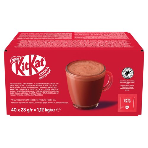 Nestle Kit Kat Hot Chocolate Cocoa Beverage 28g Sachets (Pack 40) - 12881908