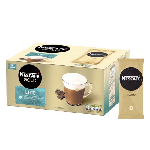 Nescafe Gold Latte Instant Coffee Sachets (Pack 40) - 12405013